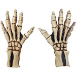 Adult Tan Skeleton Large Gloves Costume Accessory