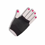 Black Fishnet Short 80's Glove Costume Accessory