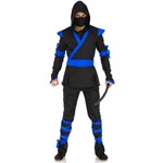 Mens Black & Blue Ninja Halloween Costume