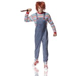 Mens Evil Doll Chucky Adult Halloween Costume