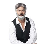 Mens Gambler Wig & Beard Costume Accessory