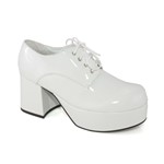 Mens White Platform 3" Heel Halloween Shoes