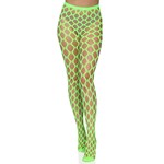 Neon Green Jumbo Pothole Net Tights Accessory