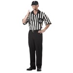 Referee Shirt and Cap Adult Mens Halloween Costume