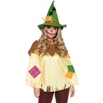 Womens Scarecrow Poncho Adult Halloween Costume Standard Size 4-12