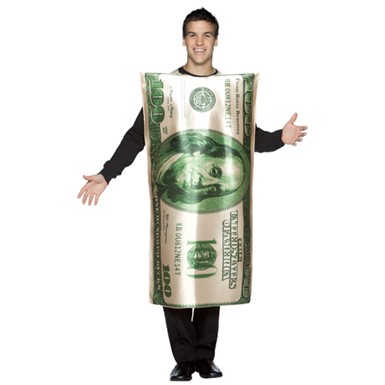$100 Bill Adult 100 Dollar Halloween Costume