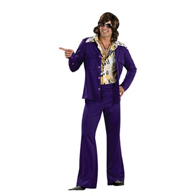 70's Purple Leisure Suit Adult Mens Costume