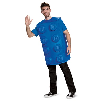 Adult Blue Lego Brick Halloween Costume