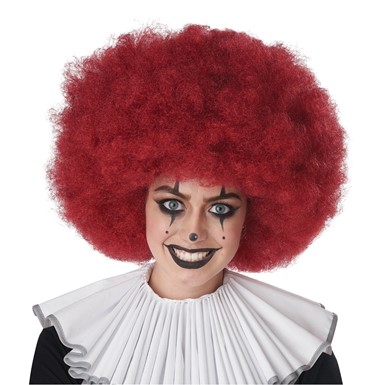 Adult Burgundy Jumbo Afro Wig for Clown Costume