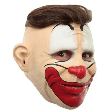 Adult Customizable Hairstyle Friendly Clown Latex Mask