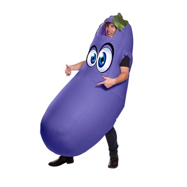 Adult Inflatable Eggplant Emoji Costume size Standard