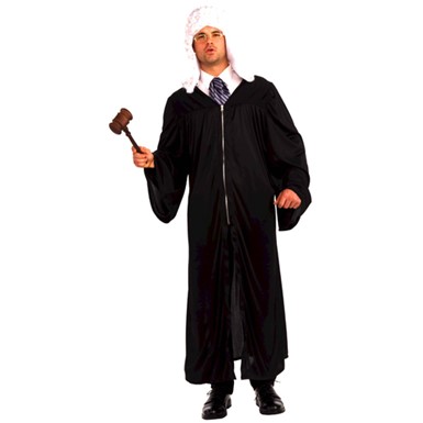 Adult Judge Robe Law Halloween Mens Costume up to 42