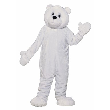 Polar Bear Mascot - Mens Bear Halloween Costume for School Mascot