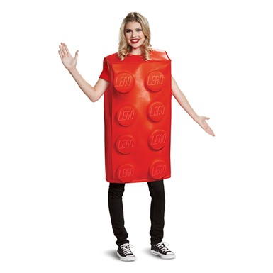 Adult Red Lego Brick Halloween Costume