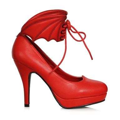 Bat Wing Red Womens Sexy Vampire 4" Heel Shoes