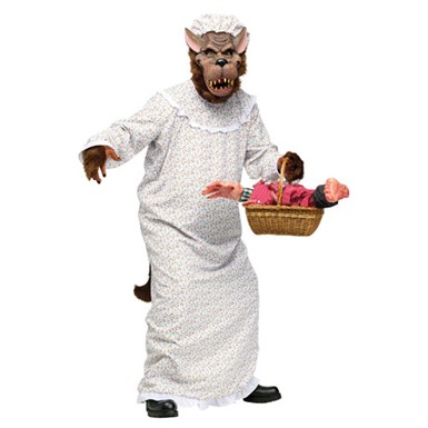Big Bad Granny Wolf Animal Fairytale Halloween Costume