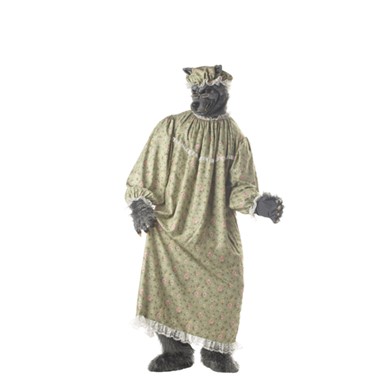 Big Bad Wolf Granny Adult Mens Halloween Costume