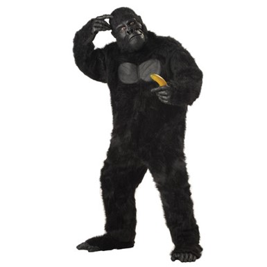 Black Gorilla Monkey Ape Adult Halloween Costume