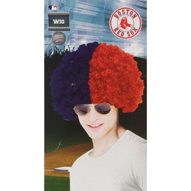 Boston Red Sox Wig MLB Baseball Halloween Accessory