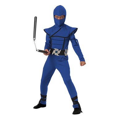 Boys Blue Stealth Ninja Halloween Costume
