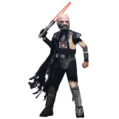 Boys Deluxe Battle Damage Vader Halloween Costume