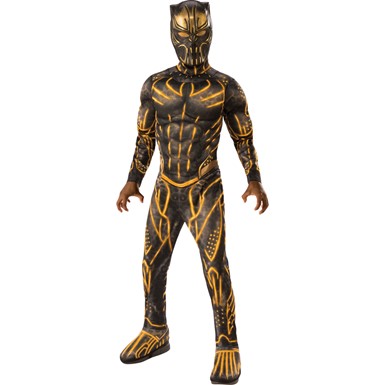 Boys Deluxe Erik Killmonger Battle Suit Black Panther Costume