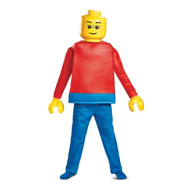 Boys Deluxe Lego Guy Halloween Costume