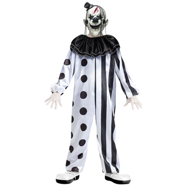 Boys Killer Clown Halloween Evil Demon Costume