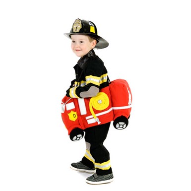 Boys Ride-In Fire Truck Halloween Costume size 2T-4T