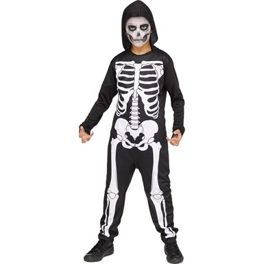 Boys Skele Jumpsuit Child Halloween Costume