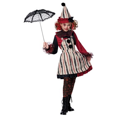 Clever Clown Girls Child Halloween Costume