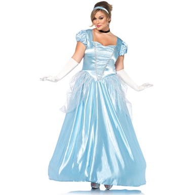 Deluxe Cinderella Princess Womens Plus Size Costume