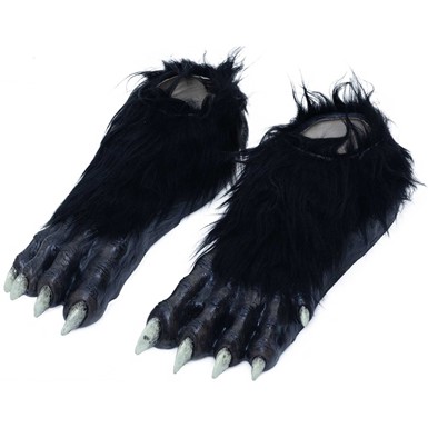 Deluxe Werewolf Adult Black Wolf Feet Costume Accessory