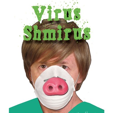 Funny Swine Flu Mask Halloween Costume Accessory