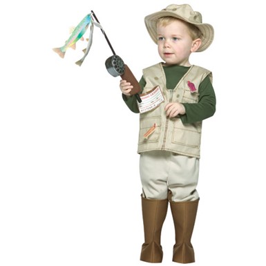 Future Fisherman Boy Kids Toddler Costume size 3T-4T