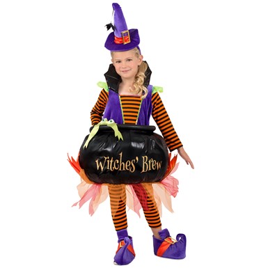 Girls Cauldron Witch Halloween Costume