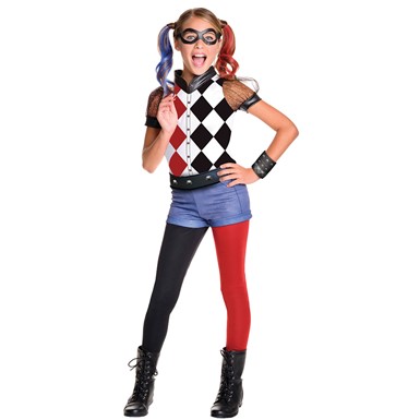 Girls Deluxe Harley Quinn Halloween Costume