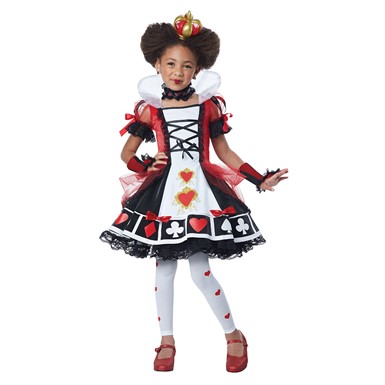Girls Deluxe Queen of Hearts Halloween Costume