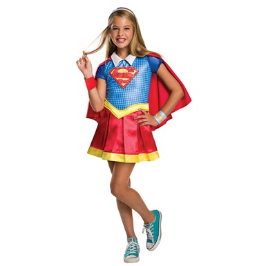Girls Deluxe Supergirl Halloween Costume