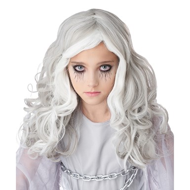 Girls Glow in The Dark Ghost Child Halloween Wig