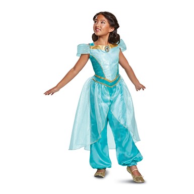 Girls Jasmine Deluxe Aladdin Disney Costume