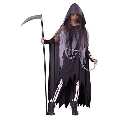 Girls Miss Grim Reaper Costume - Grim Reaper Costume