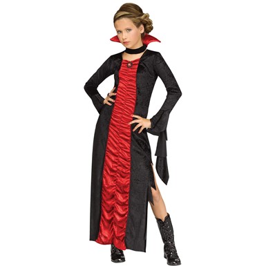 Girls Miss Vamp Child Vampire Halloween Costume