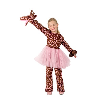 Girls Playful Puppet Giraffe Halloween Costume