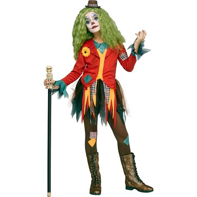 Girls Rowdy Clown Child Halloween Costume
