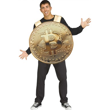 Gold Bitcoin Crypto Currency Adult Halloween Costume