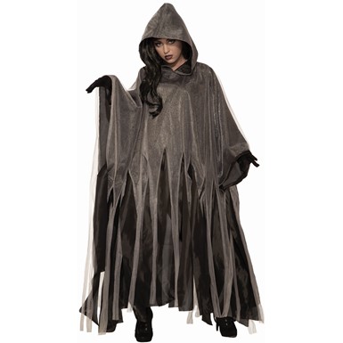 Gray Ghoul Adult Halloween Costume Cape