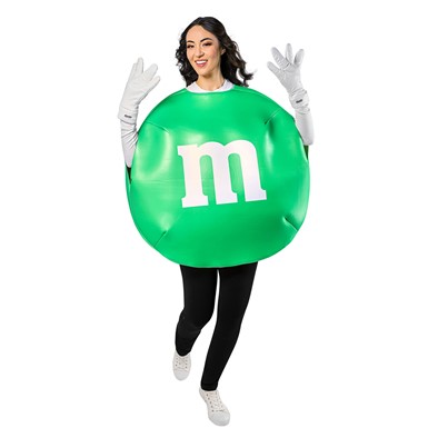 Green M&M Candy Adult Halloween Costume Size Standard