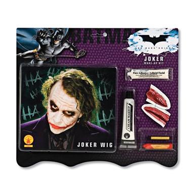 Joker Make-up Kit and Wig Costume Accessories