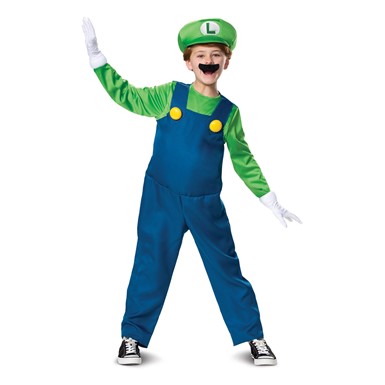 Kids Deluxe Luigi Halloween Costume
